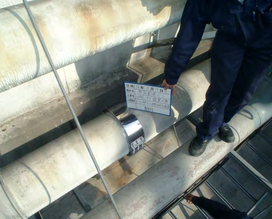 Cooling tower outlet pipe of condenser water pipetoti system