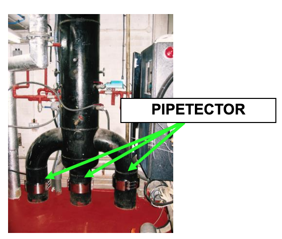 Condensate water supply pipe headers