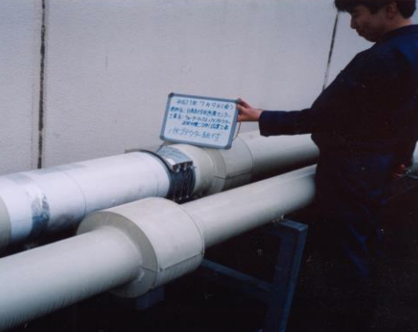 PT- 200DS on iron pipe of 200mm in diameter