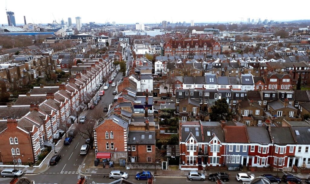 The streets of Kensington, London